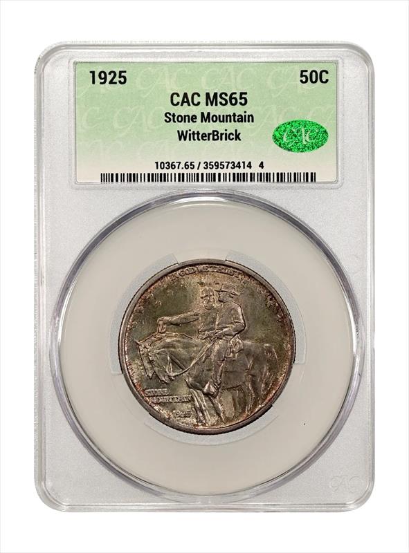 1925 Stone Mountain 50c CACG MS 65 WitterBrick