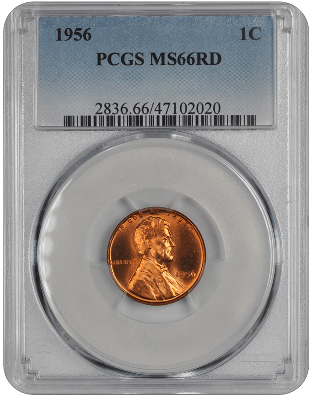 1956 Lincoln PCGS RD 66