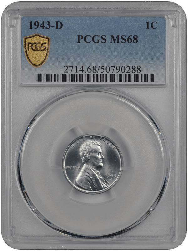 1943-D Lincoln PCGS MS 68