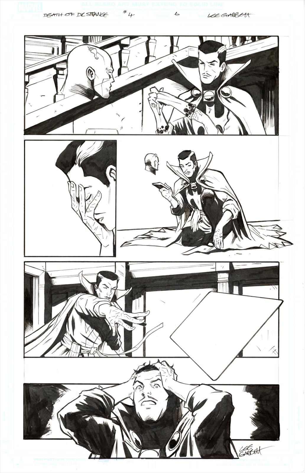 Death of Doctor Strange #4 Page 6 Artist:  Lee Garbett (Penciller) ,  Lee Garbett (Inker) Media Type: Pen and Ink Art Type: Interior Page 
