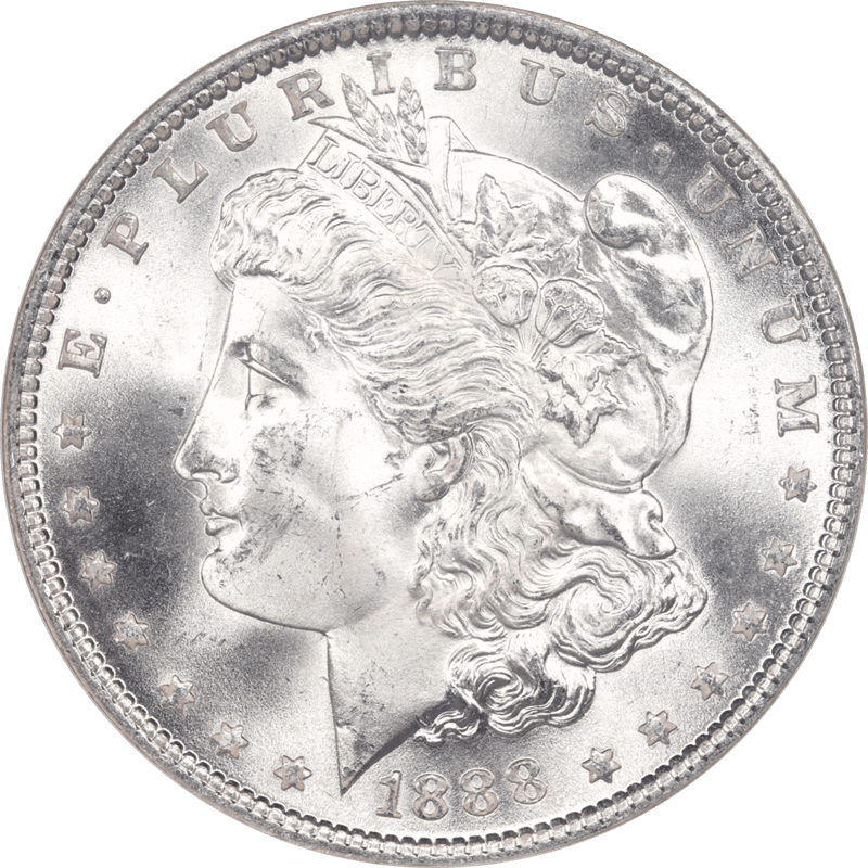1888 Morgan Silver Dollar $1, NGC MS 66 - Frosty Gem BU