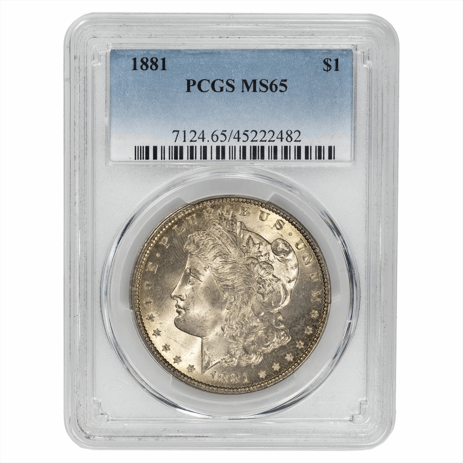 1881 $1 Morgan Silver Dollar PCGS MS 65