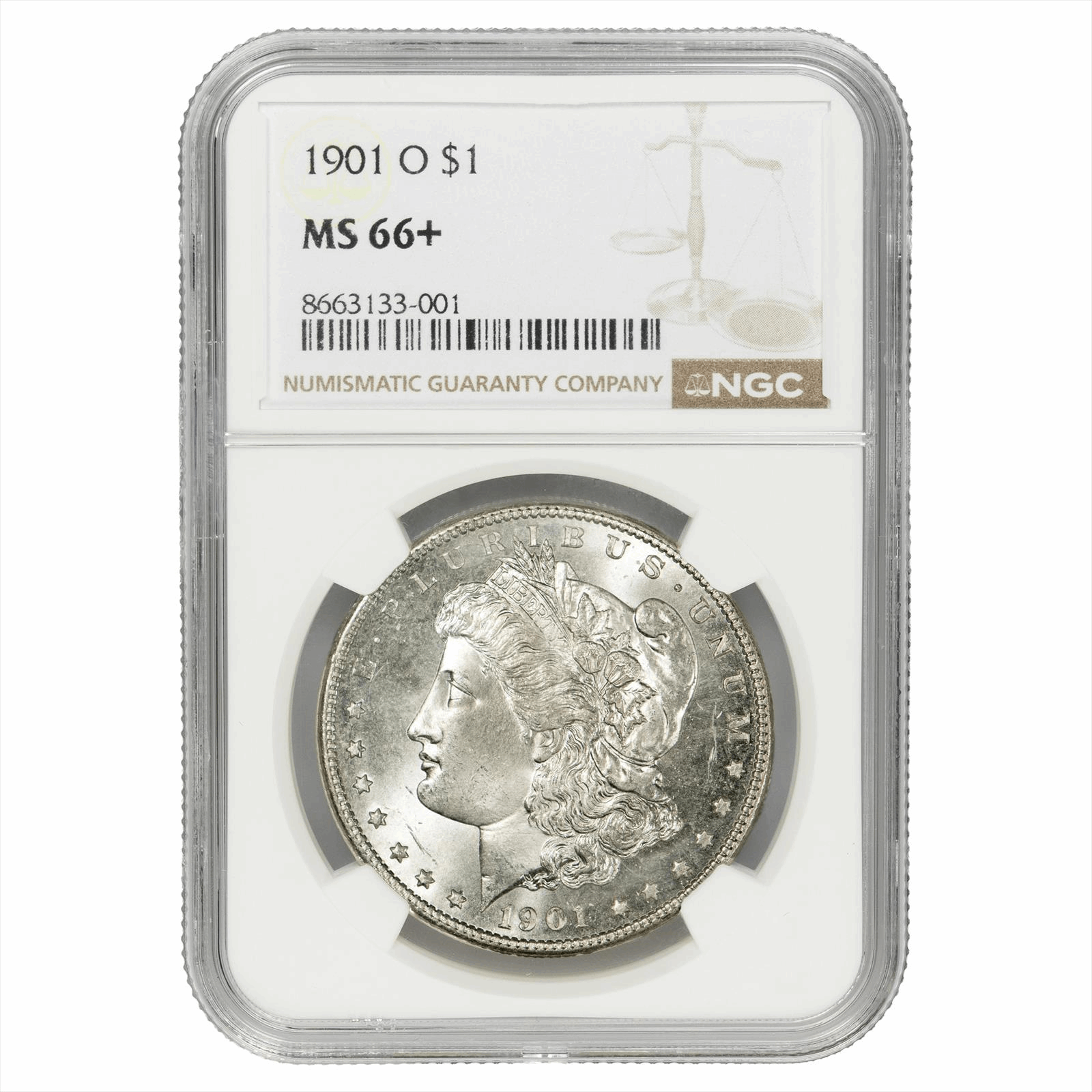 1901-O Morgan Silver Dollar $1 NGC MS 66+