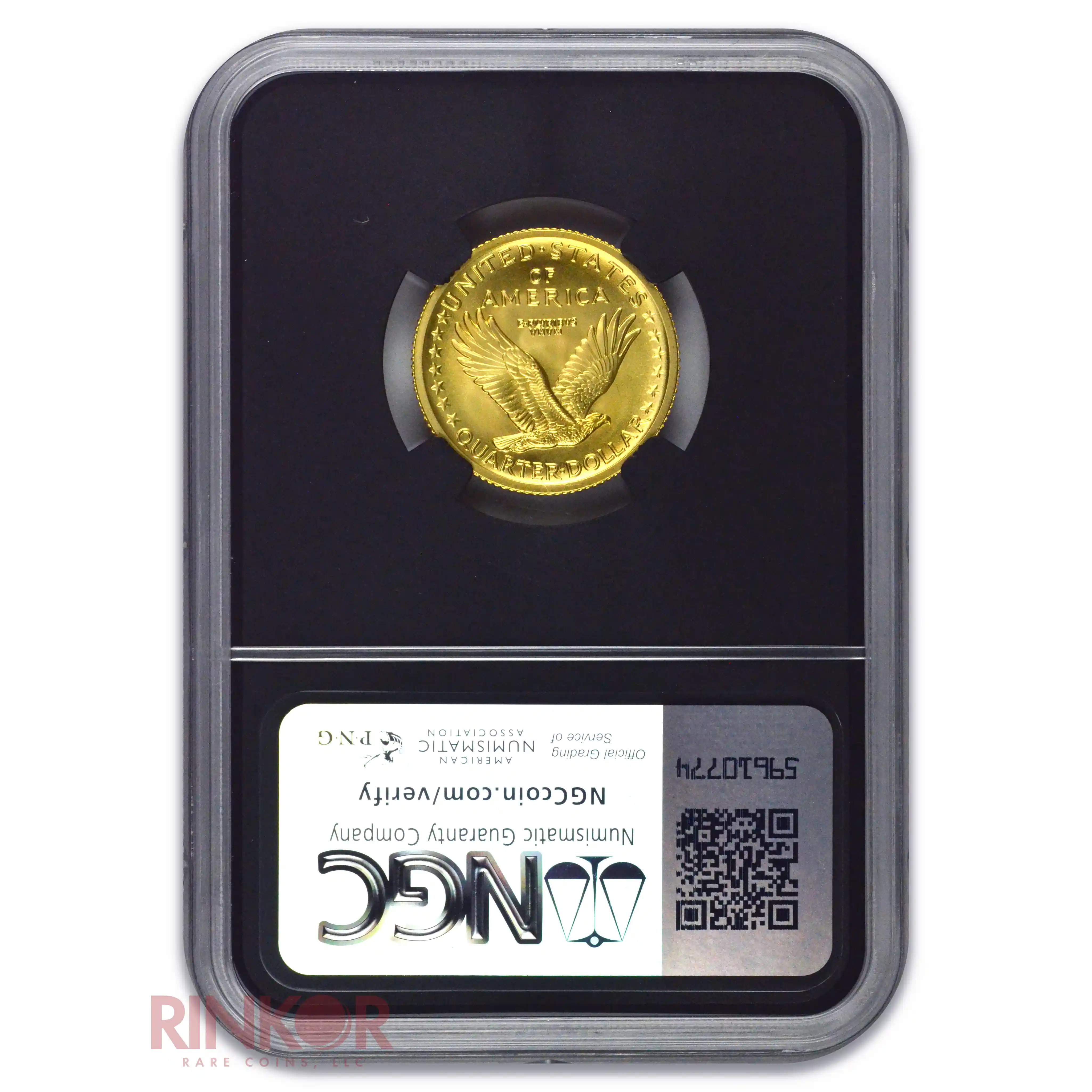 2016-W 1/4oz Gold Standing Liberty Quarter Centennial Anna Cabral Signature NGC SP 70