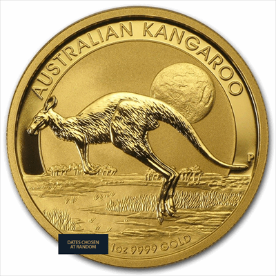 1oz Gold Australian Kangaroo -Assorted Dates- 