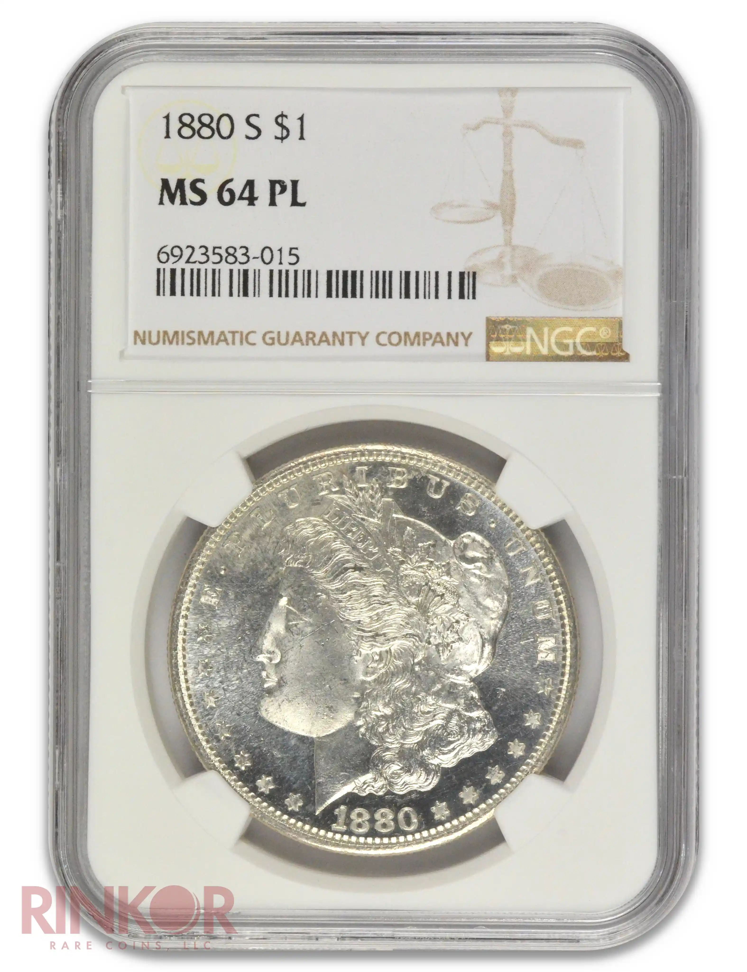 1880-S Morgan Dollar NGC MS 64 PL