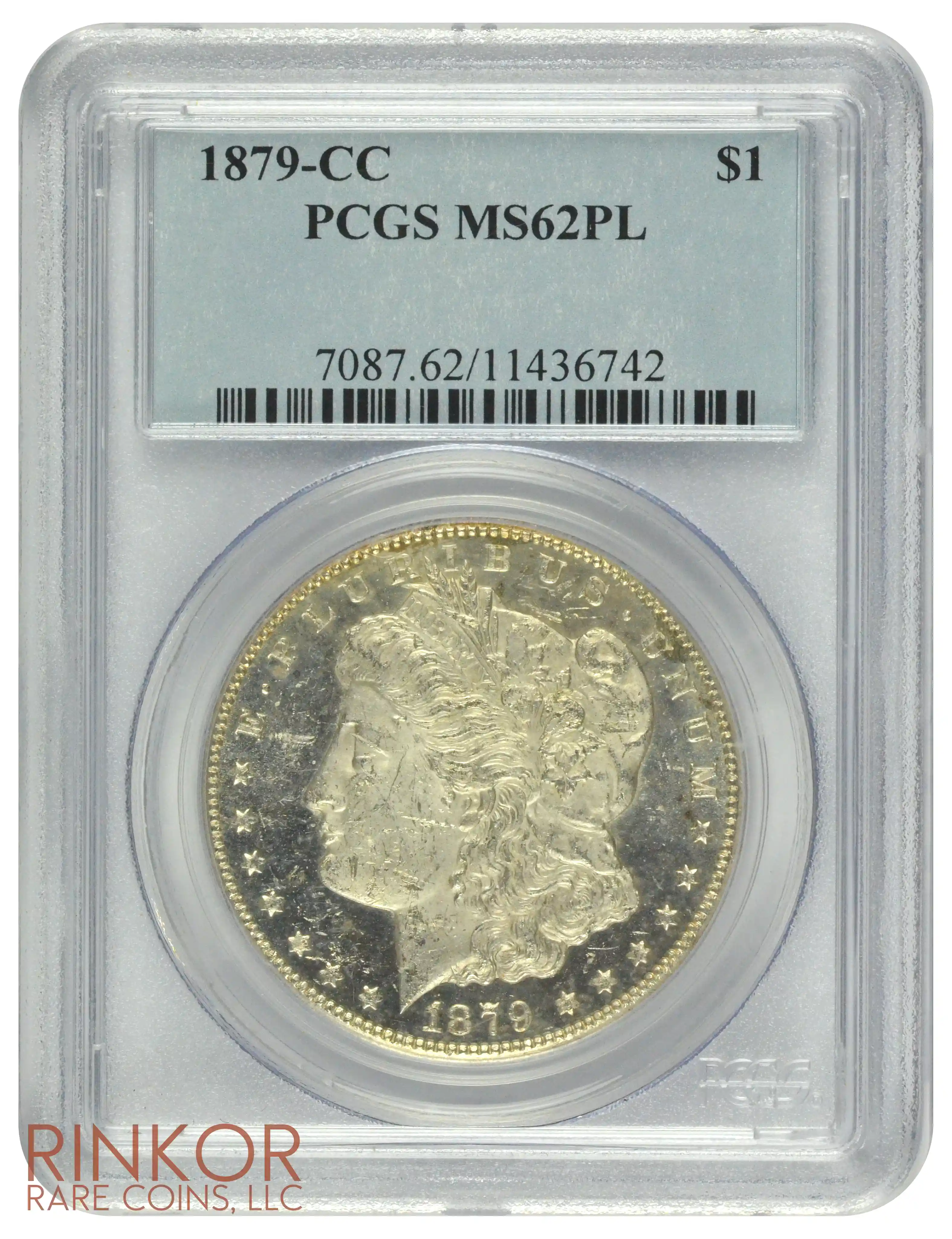 1879-CC $1 PCGS MS 62 PL