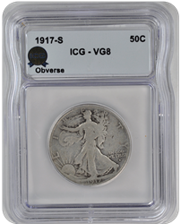 1917-S Walking Liberty ICG  VG8