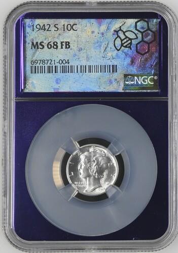 1942-S Mercury NGC MS68FB