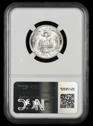 1964 D Washington Quarter NGC MS64 Type C Reverse FS-901 Bill Fivaz Signature Label MS64