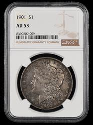 1901 $1 NGC AU-53