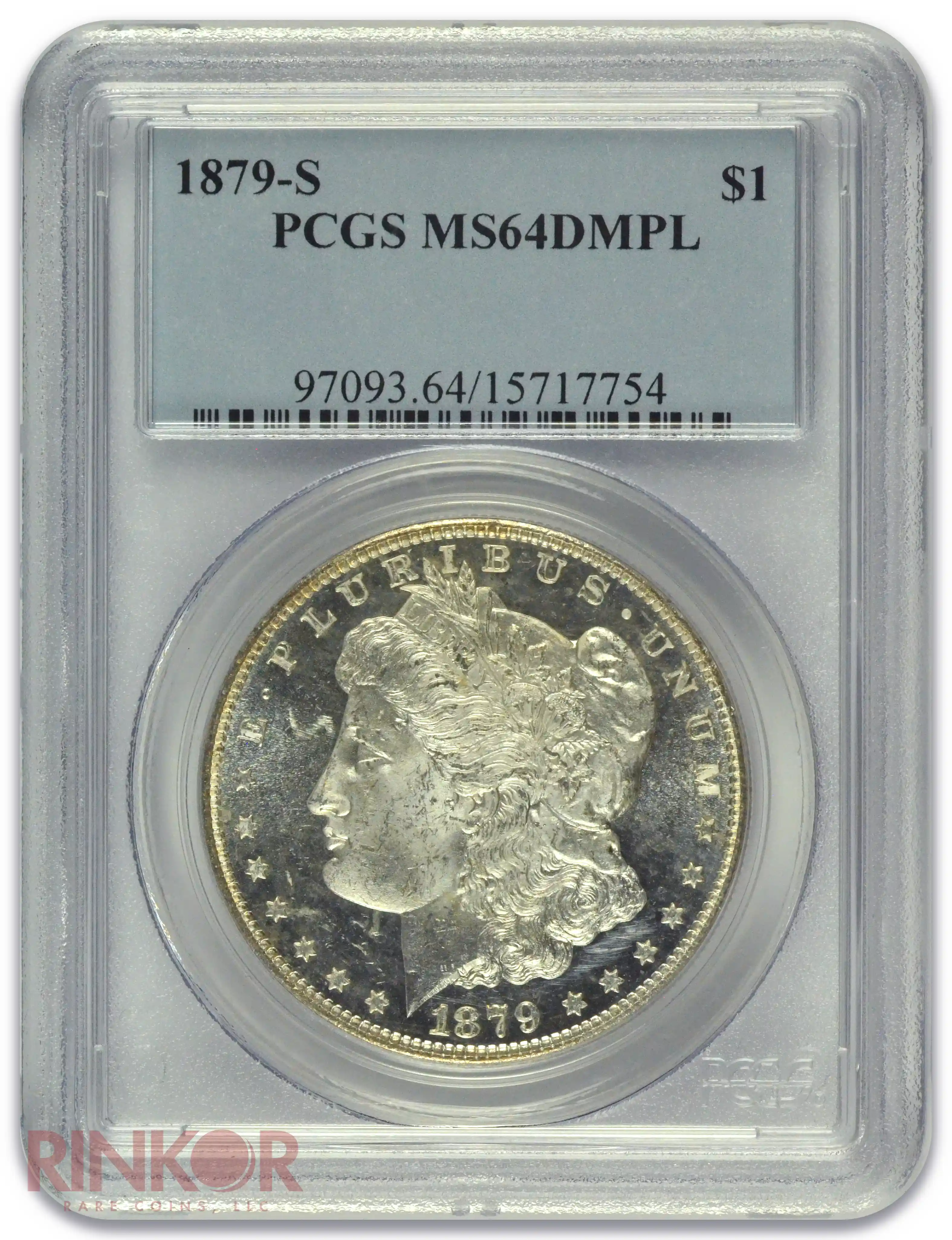 1879-S $1 Morgan Dollar PCGS MS 64 DMPL