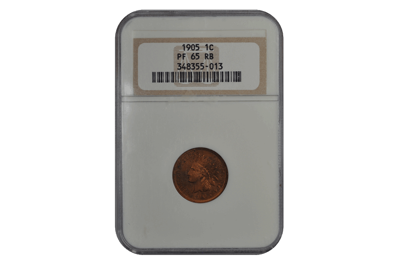 1905 Bronze Indian Cent 1C NGC RB #3681-4 PR65
