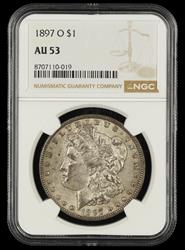 1897 O $1 NGC AU-53