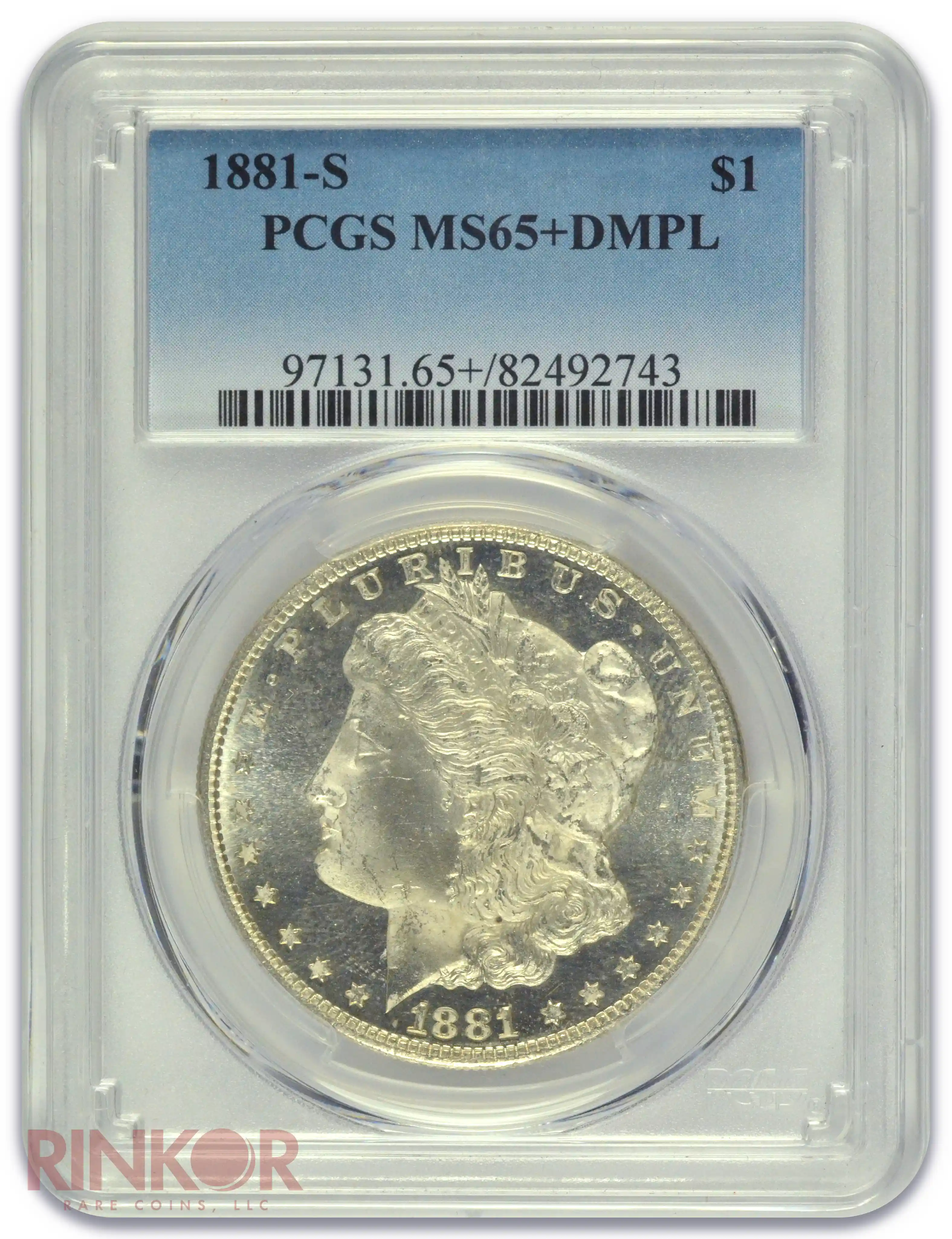 1881-S $1 Morgan Dollar PCGS MS 65+ DMPL