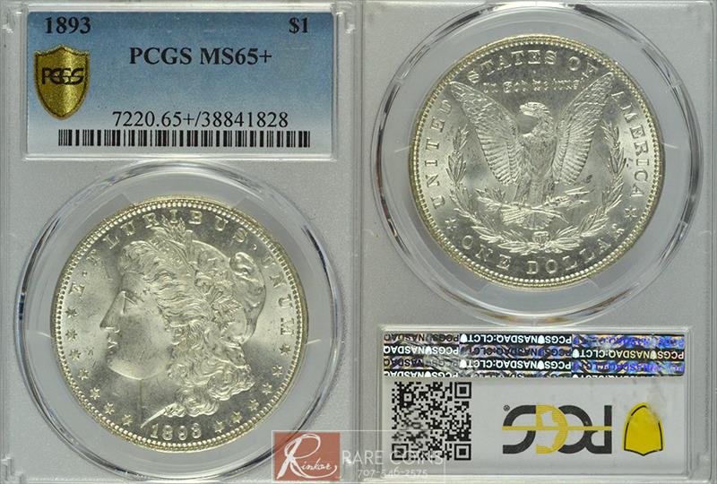 1893 $1 PCGS MS 65+