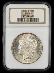 1878 S $1 NGC MS 63