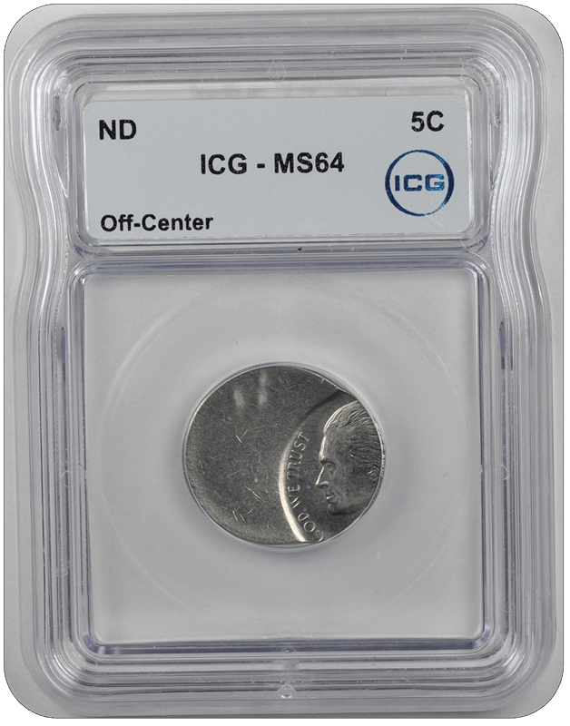 No Date IGC Nickel OFF- Center MS64