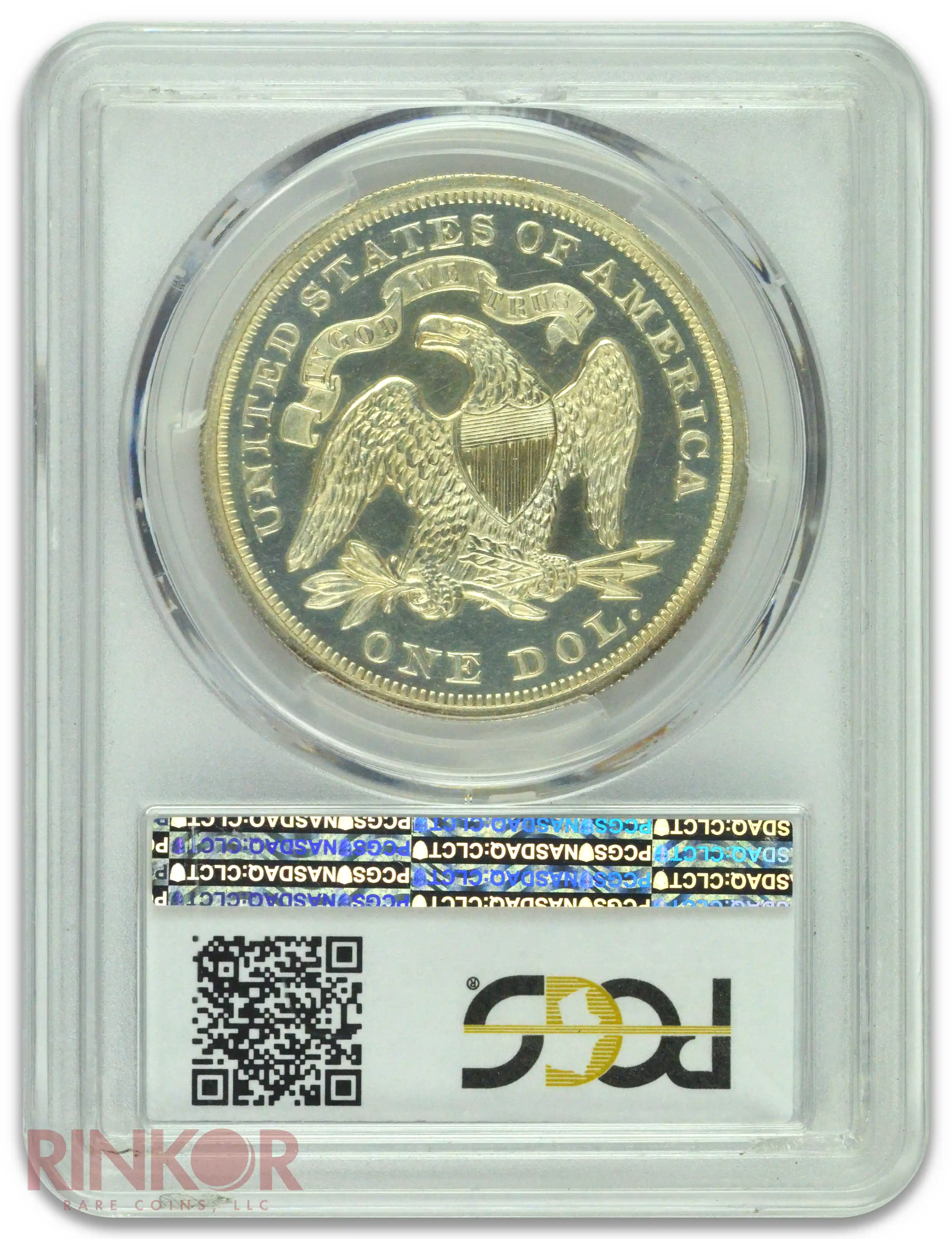 1873 $1 Seated Dollar PCGS PR 63+ CAM