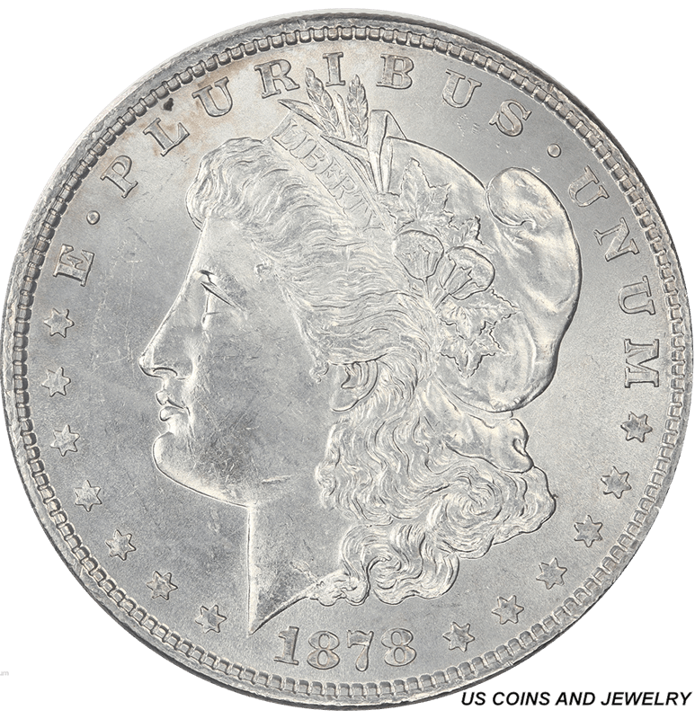 1878-P 8 TF Morgan Silver Dollar Uncirculated - Nice Appearance