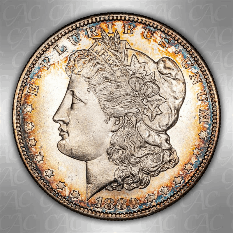 1880 S $1 CACG MS 67 