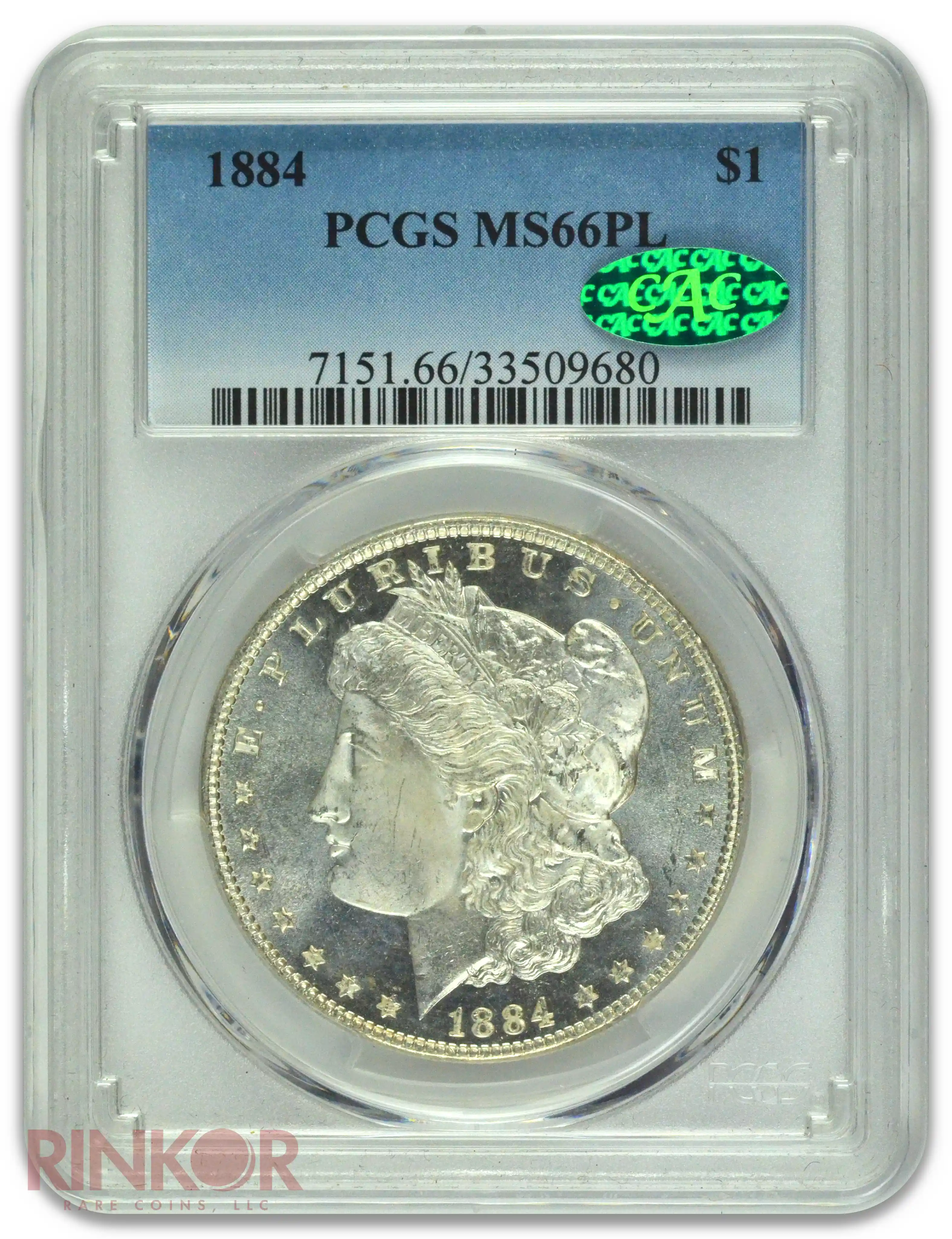1884 $1 Morgan Dollar PCGS MS 66 PL CAC