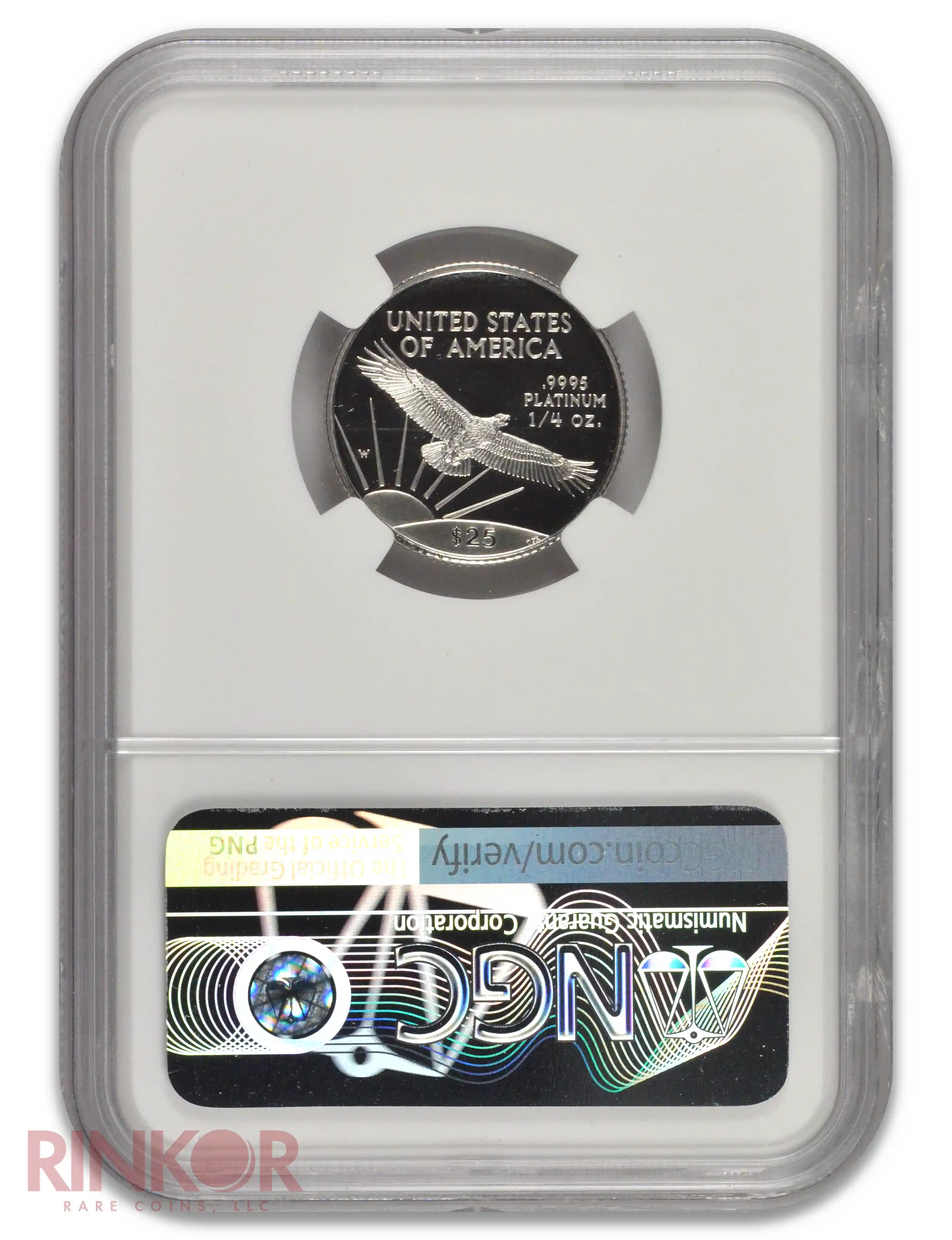 1997-W Platinum Eagle Mike Castle Signature P$25 NGC PF 70