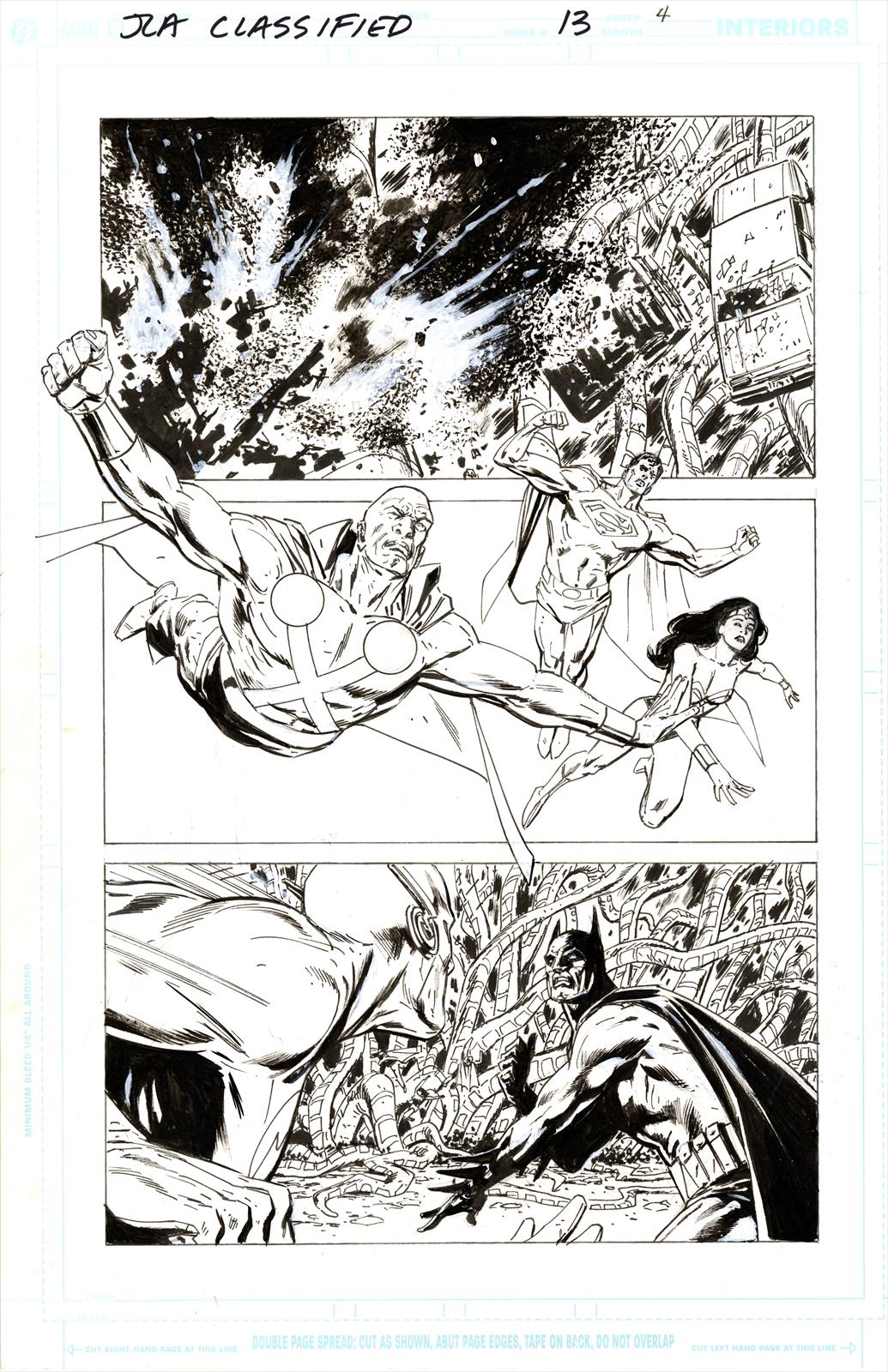 JLA: Classified #13, Page 4 Artist:  Jackson Butch  Guice (Penciller) Media Type: Pen and Ink Art Type: Interior Page 