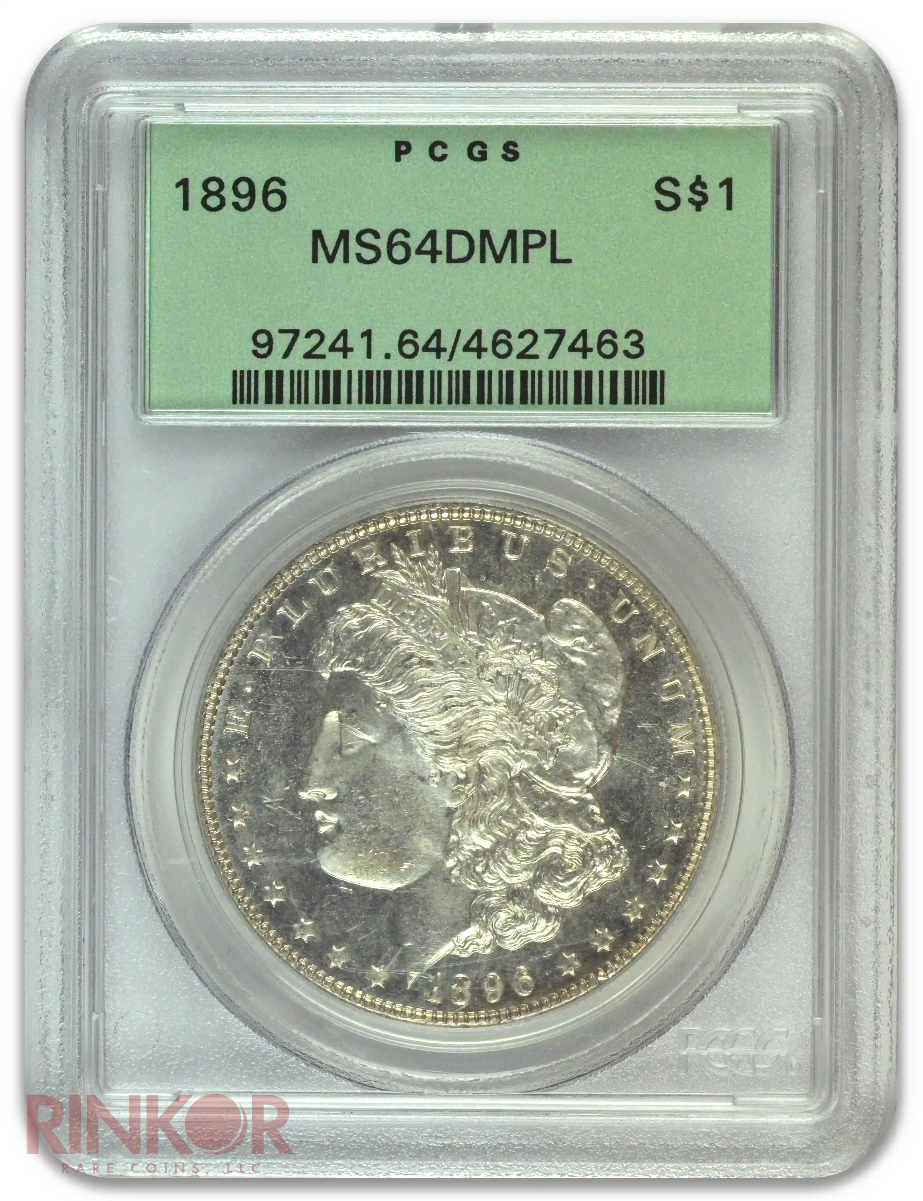 1896 $1 Morgan Dollar PCGS MS 64 DMPL