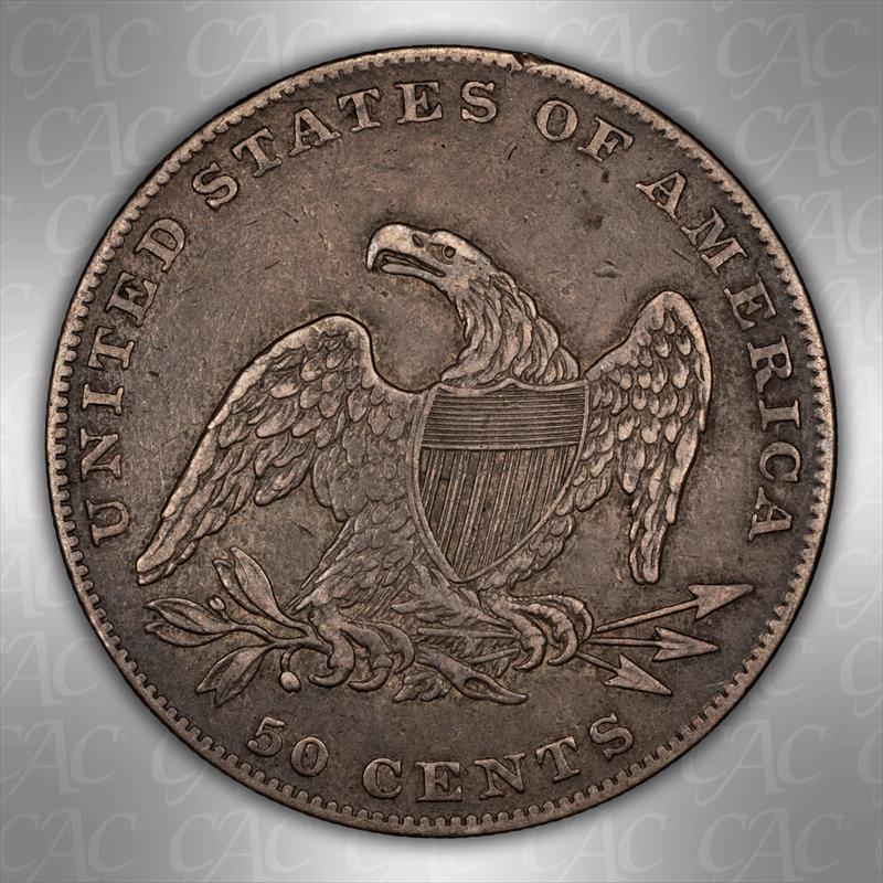 1836 Reeded Edge 50c CACG XF-40