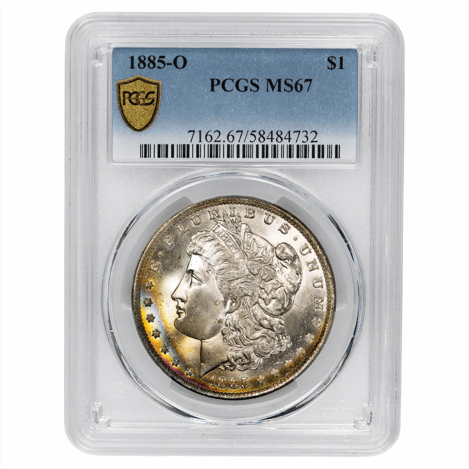 1885-O Morgan Silver Dollar $1 PCGS MS 67