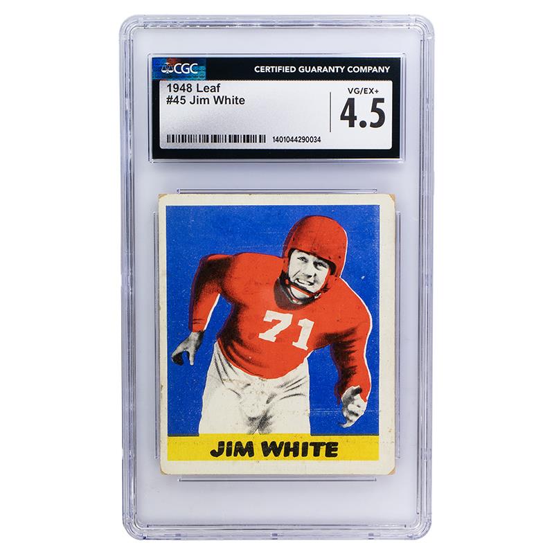 1948 Leaf Jim White #45 CGC VG/EX+ 4.5 