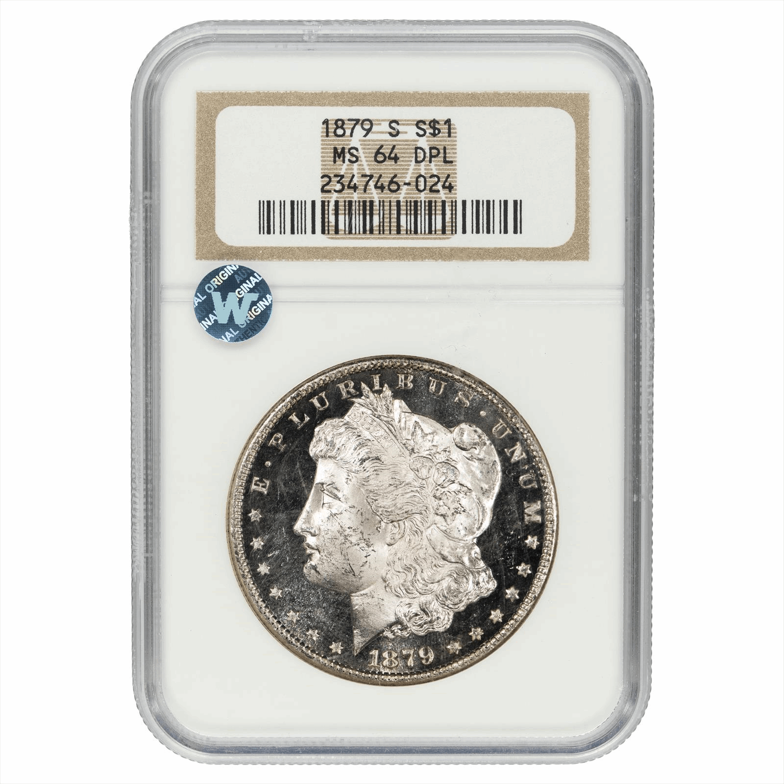 1879-S Morgan Silver Dollar $1 NGC MS 64 DPL