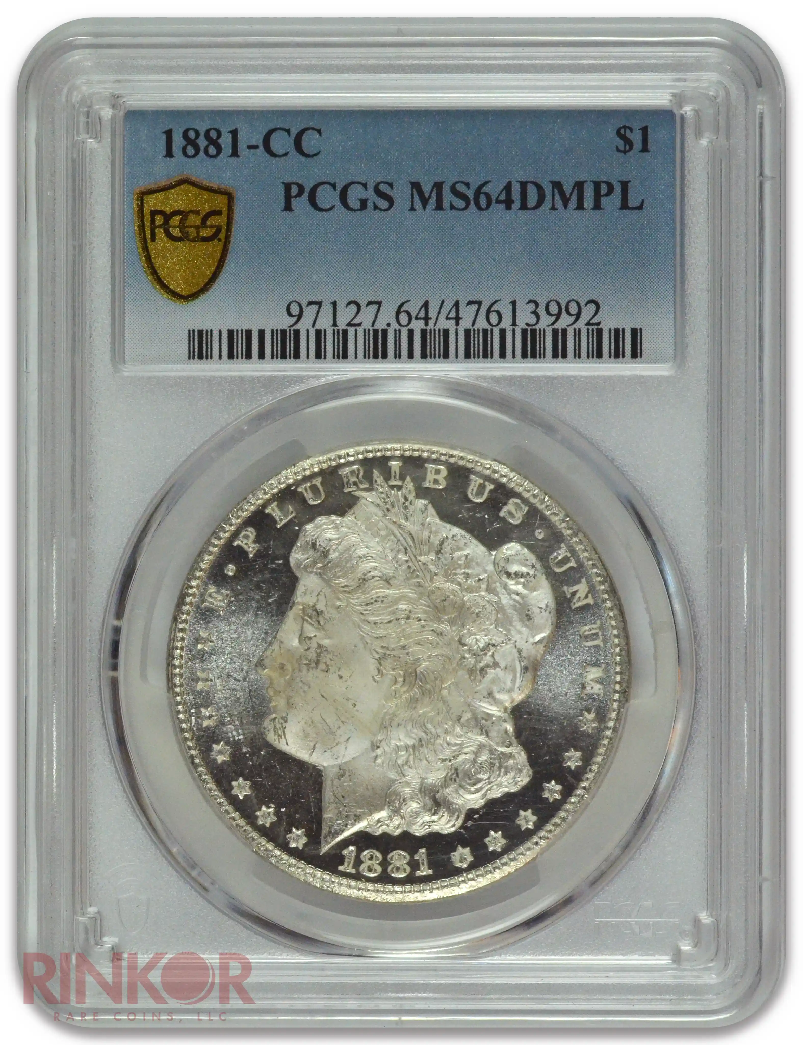 1881-CC $1 Morgan Dollar PCGS MS 64 DMPL