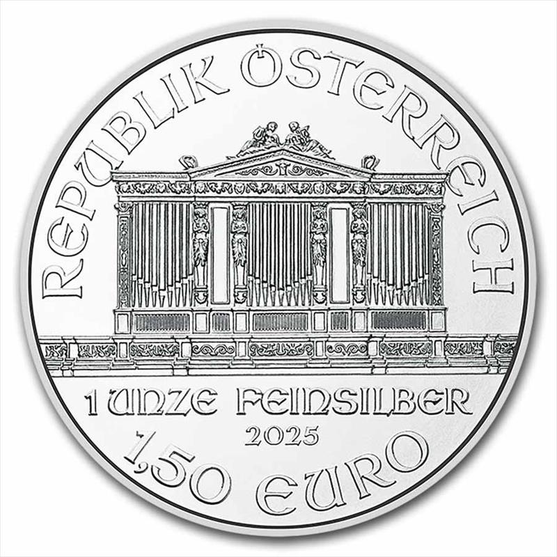 2025 1 Euro 1oz. Austrian Silver Philharmonic, BU 