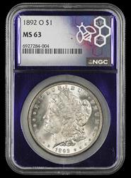 1892 O $1 NGC MS 63