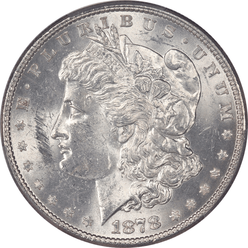 1878 7TF Morgan Silver Dollar $1 PCGS MS61 - Reverse of 1878