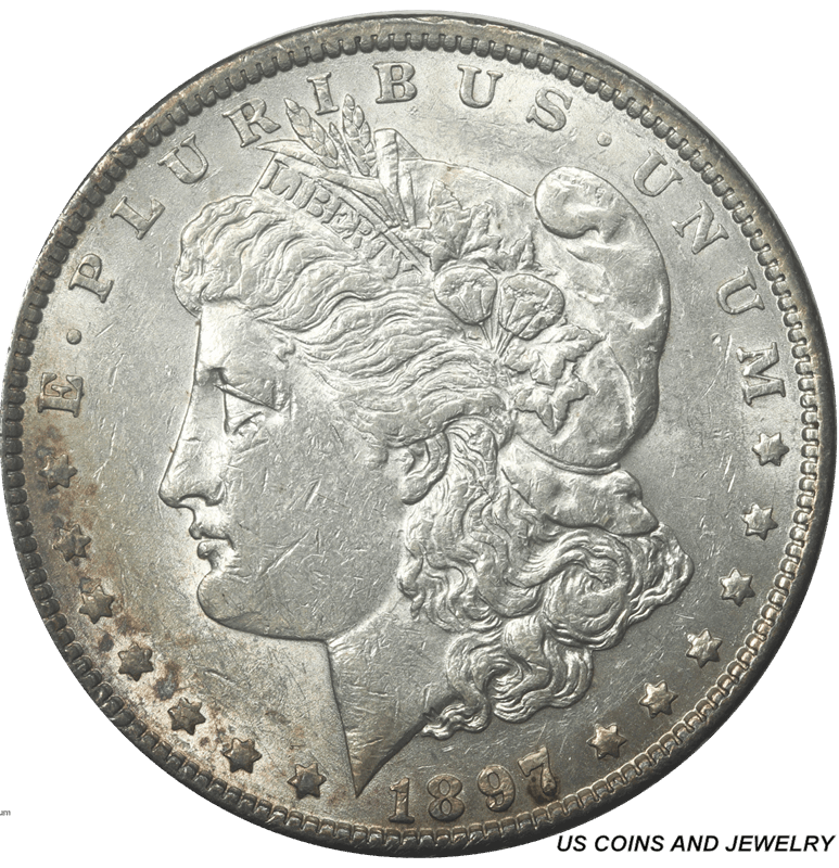 1897 Morgan Silver Dollar $1 About Uncirculated AU
