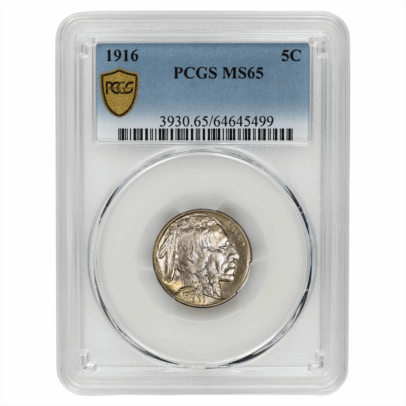 1916 Buffalo Nickel 5C PCGS MS 65
