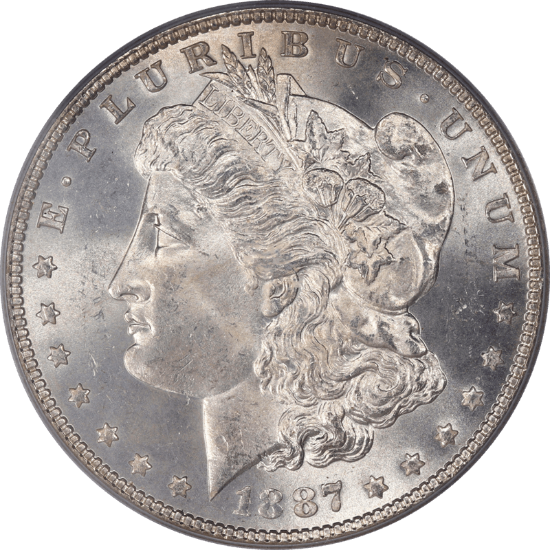 1887 Morgan Silver Dollar $1 PCGS MS65 