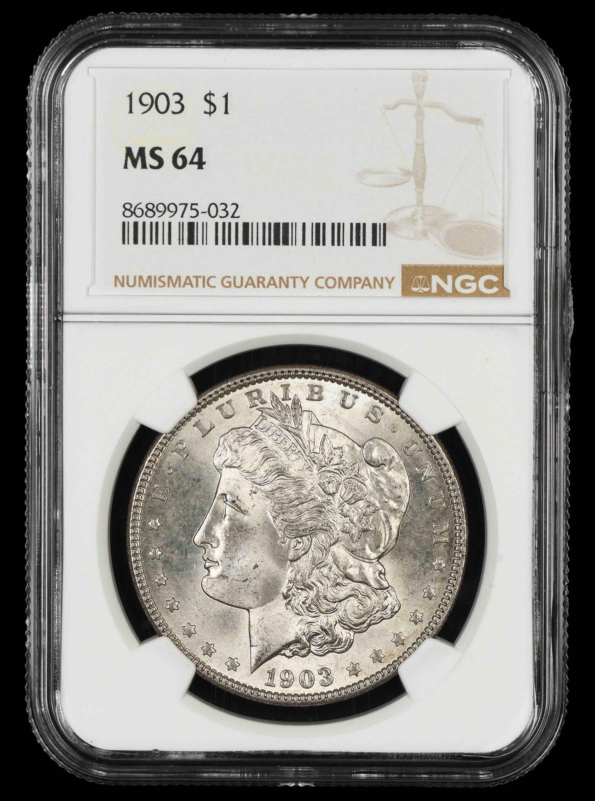 1903 $1 NGC  MS64