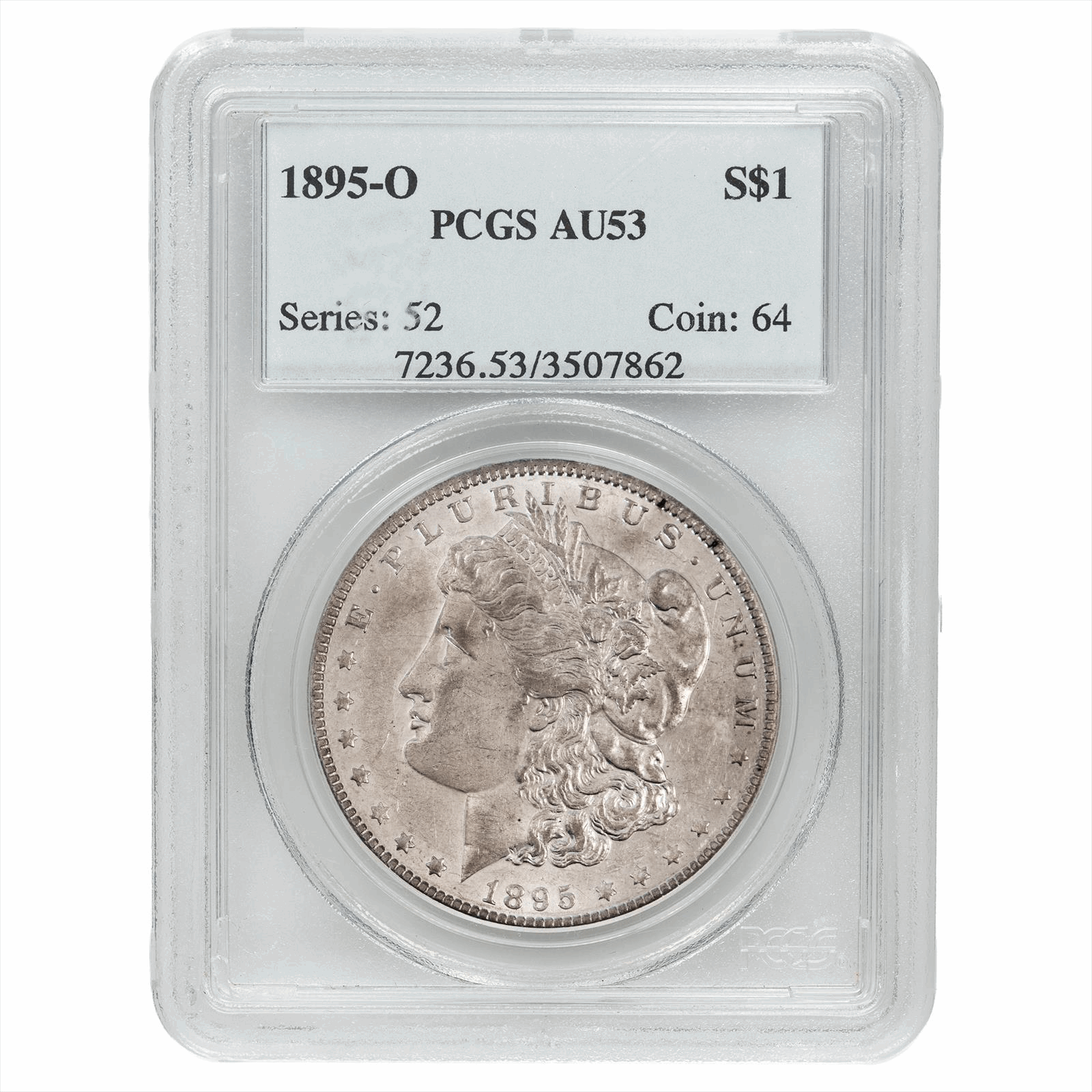 1895-O Morgan Silver Dollar $1 PCGS AU 53