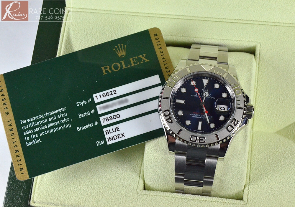2013 Rolex Yachtmaster 116622 Complete Box & Papers