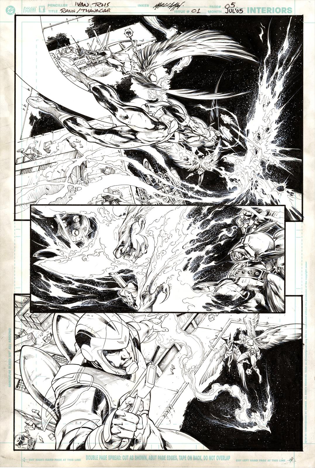 Rann/Thanagar War #1 Page 5 Artist:  Ivan Reis (Penciller) ,  Mark Campos (Inker) Media Type: Pen and Ink Art Type: Interior Page 