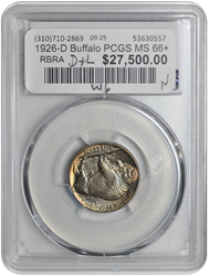 1926-D Buffalo PCGS MS 66+