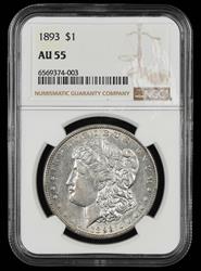1893 $1 NGC AU-55