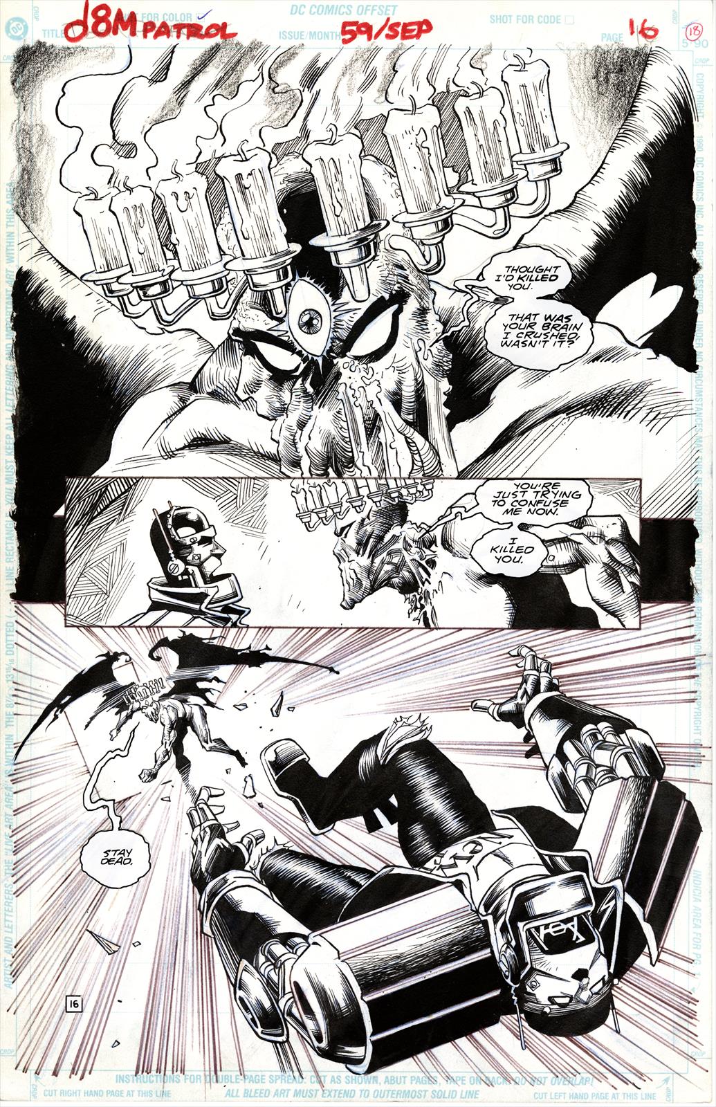 Doom Patrol #59 Page 16 Artist:  Richard Case (Penciller) ,  Stan Woch (Inker) Media Type: Pen and Ink Art Type: Interior Page 