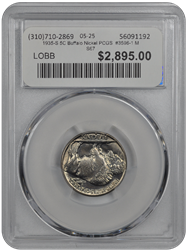 1935-S 5C Buffalo Nickel PCGS  #3596-1 MS67