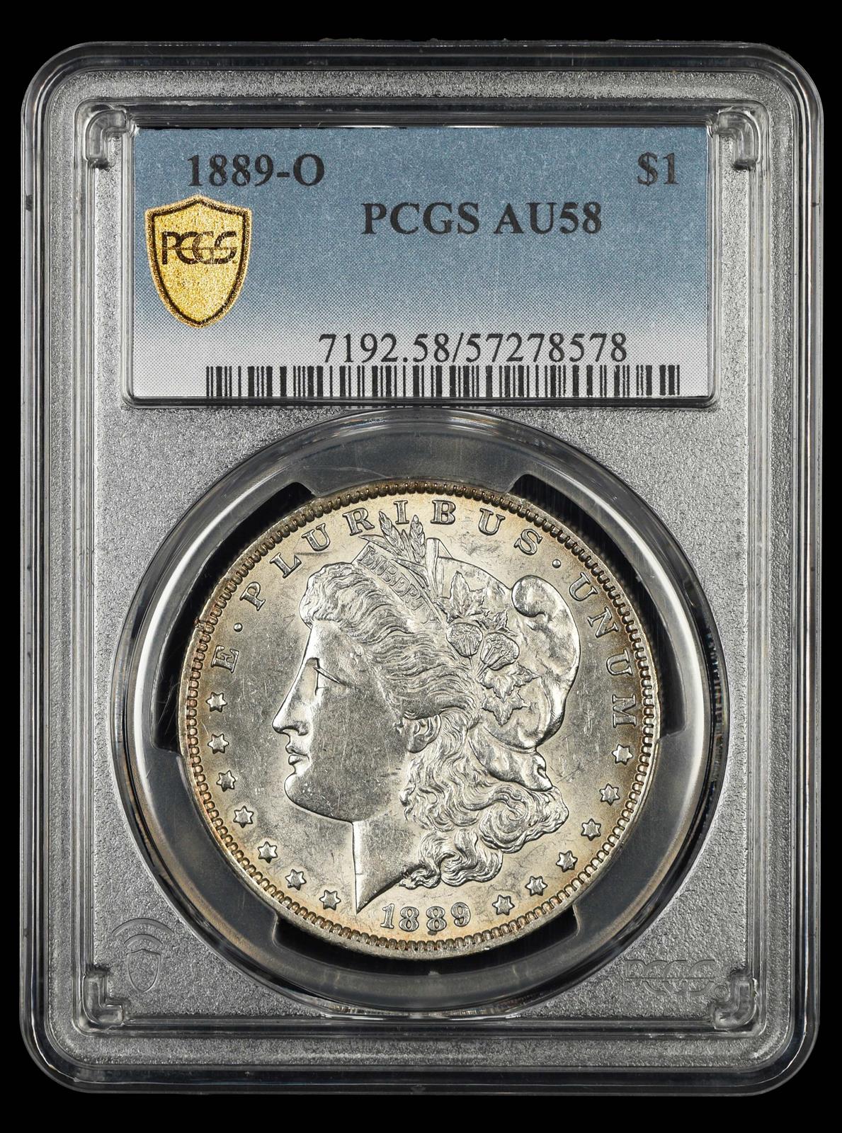 1889-O $1 PCGS AU-58