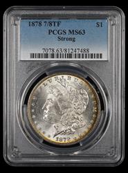 1878 7/8TF $1 Strong PCGS MS 63